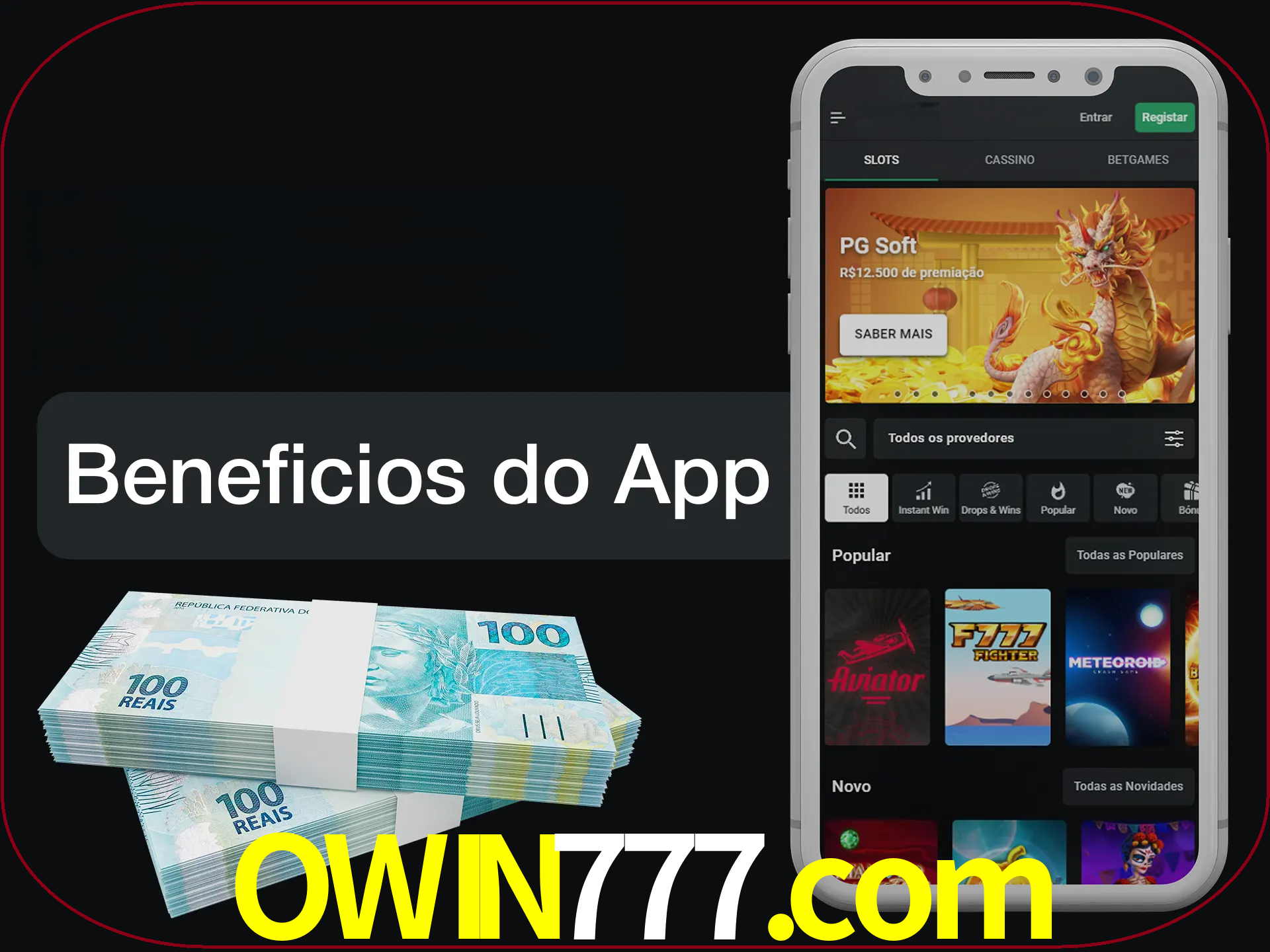 Obtenha todos os benefícios usando o aplicativo.