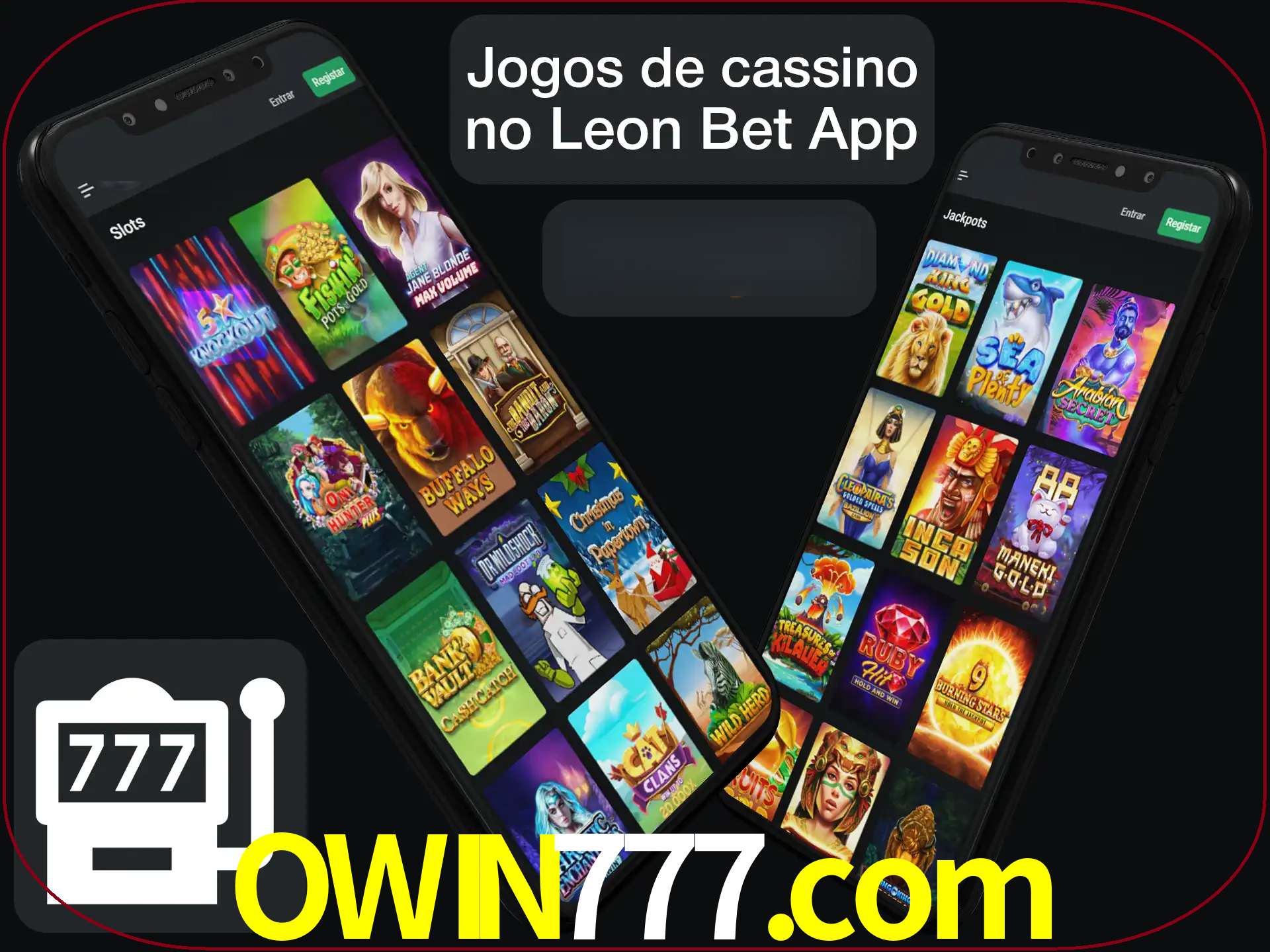 Escolha quais jogos de cassino jogar no app.