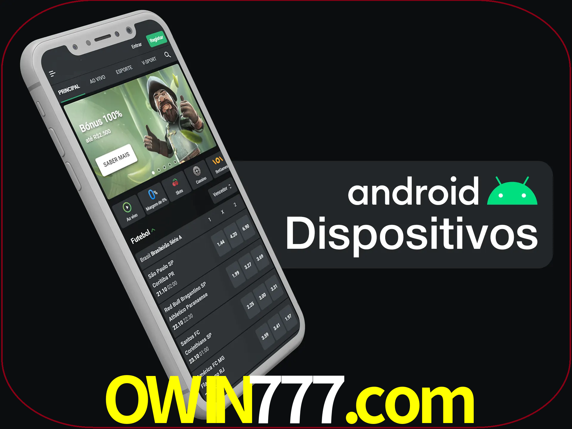 O aplicativo suporta a maioria de todos os dispositivos Android.