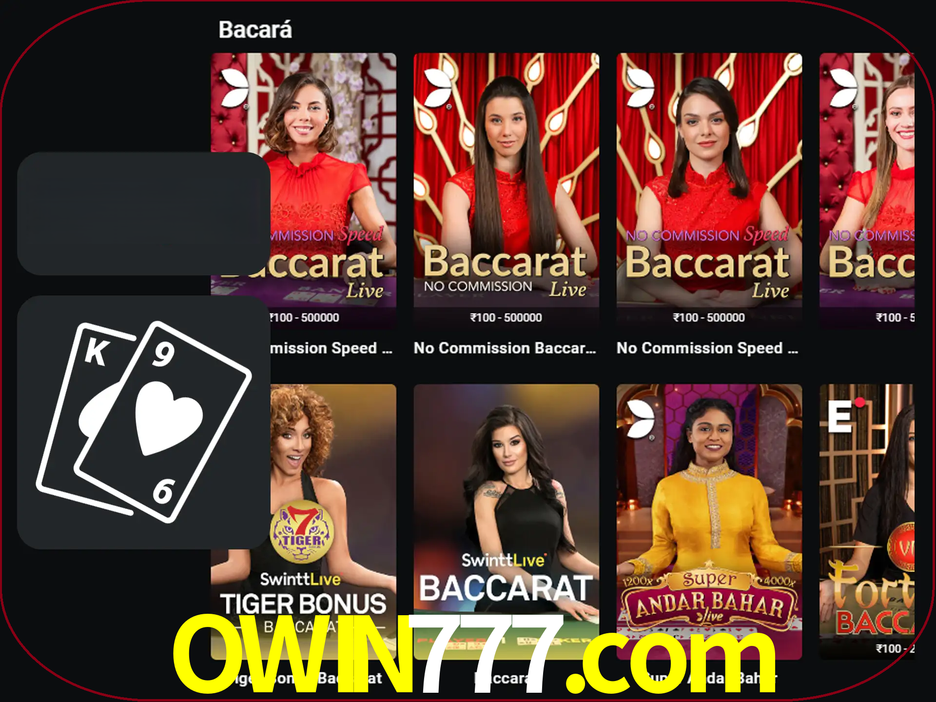 Ganhe muito dinheiro jogando jogos de bacará.