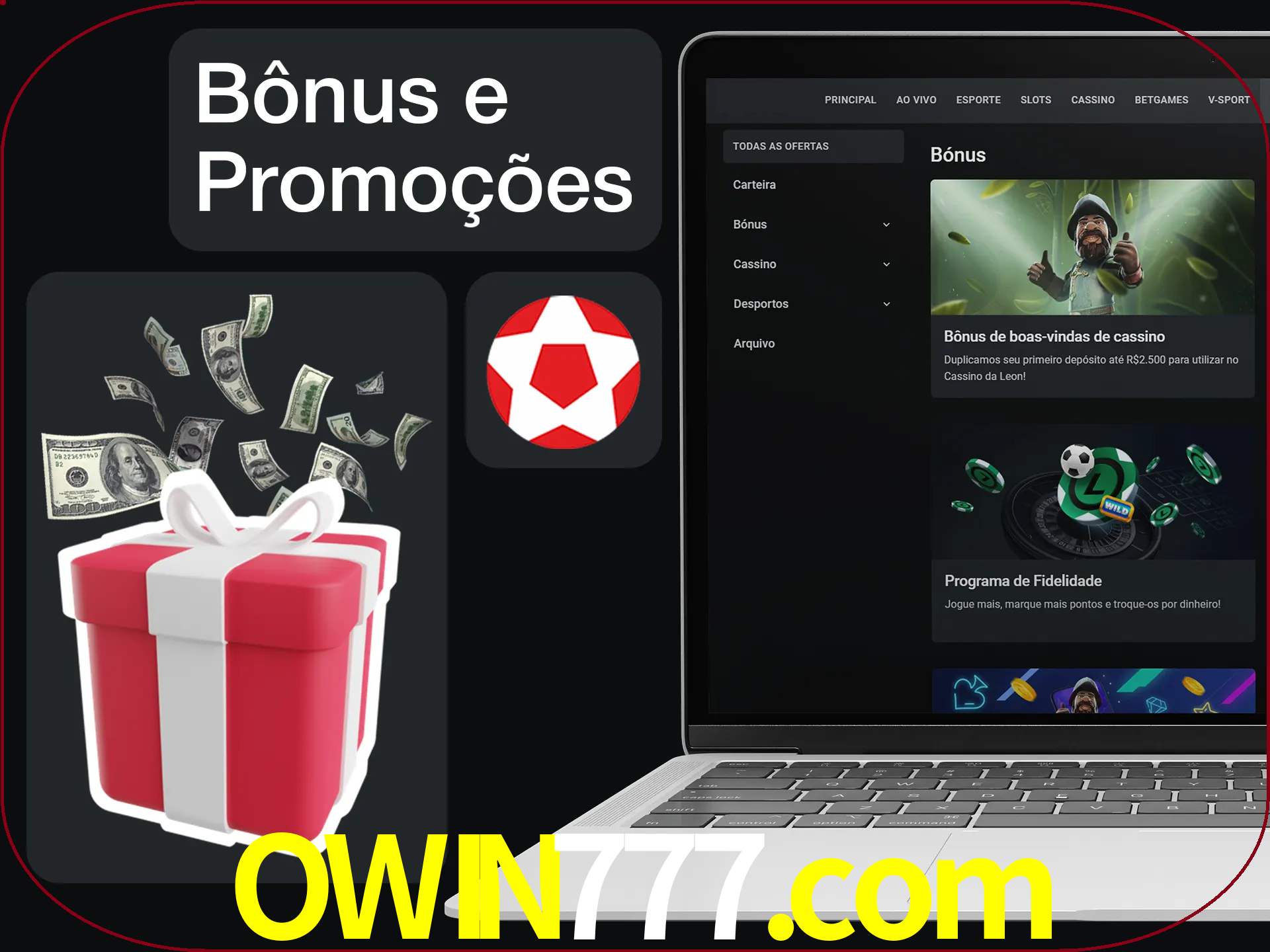 Verifique se há novos bônus e promoções.