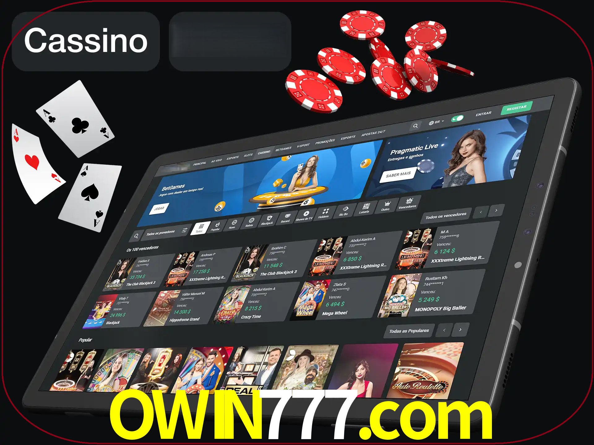 Jogue vários jogos de cassino em nosso cassino.