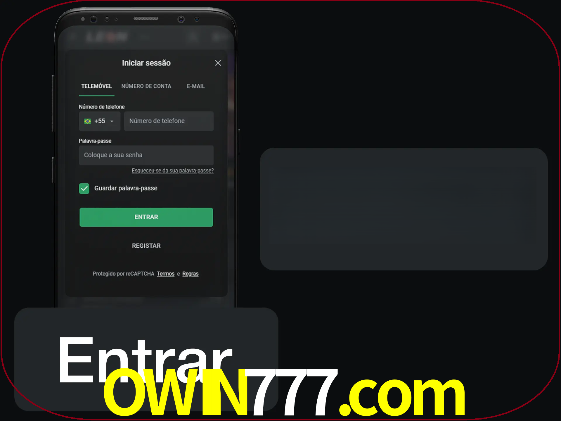 Faça o login para começar a apostar e jogar no cassino.