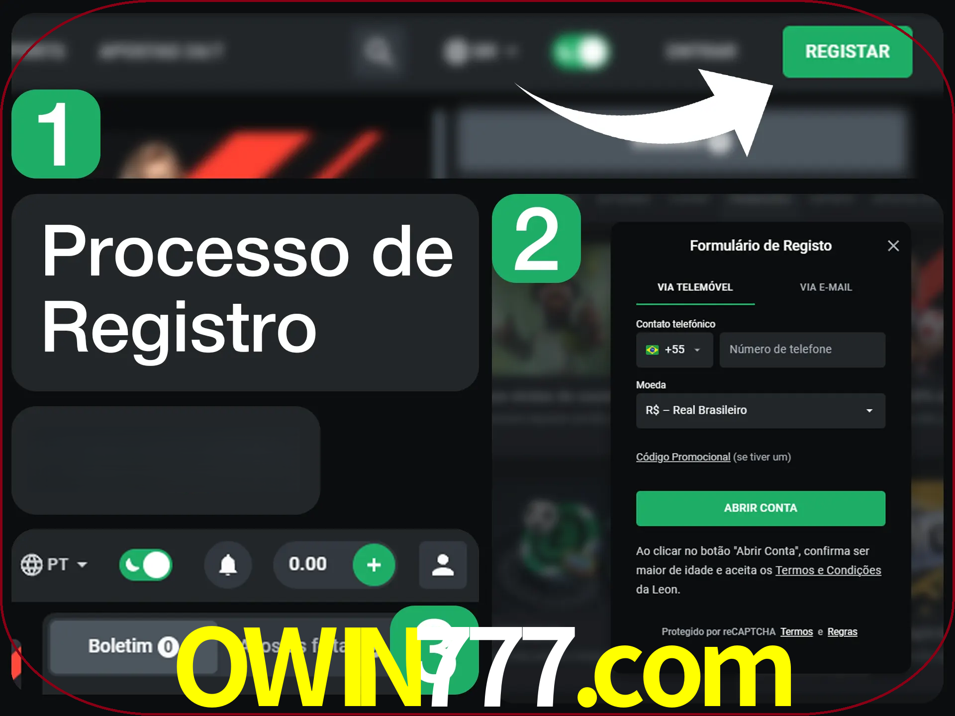 O processo de registro na LeonBet é simples.