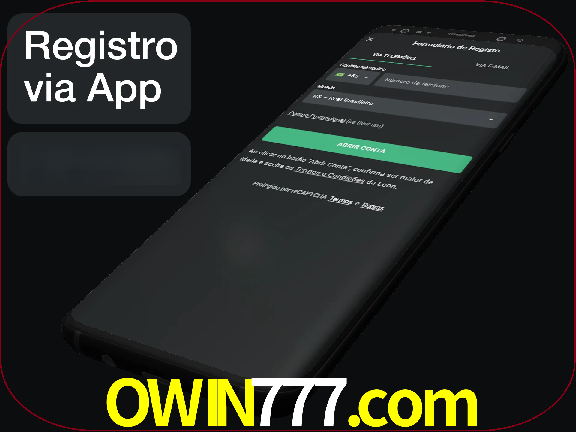 Registre-se quiclly em LeonBet usando o aplicativo.