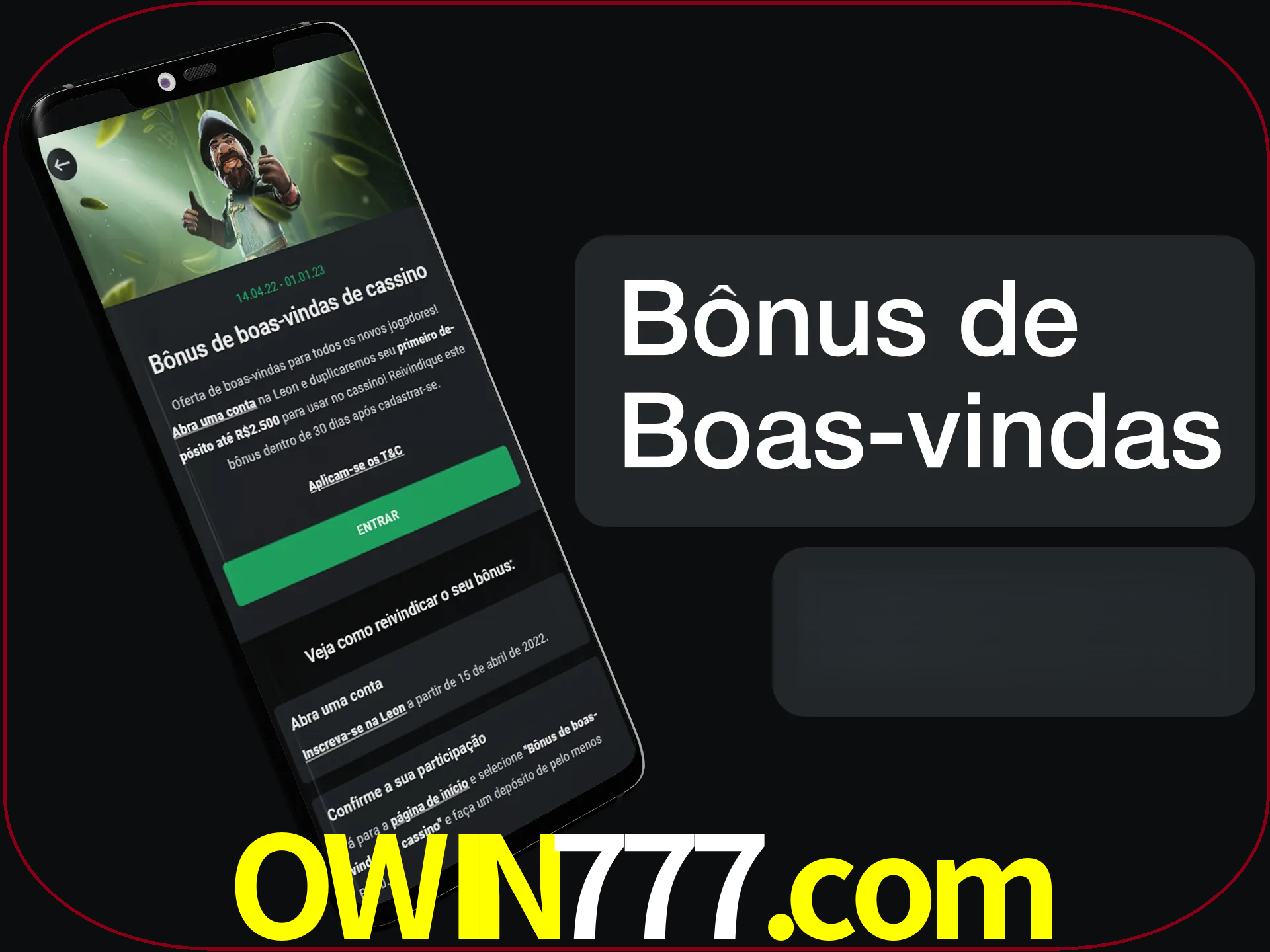 Não se esqueça de usar o bônus de boas-vindas.