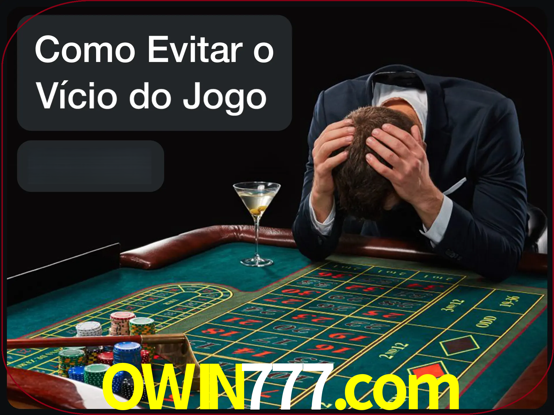 Você é responsável por cada uma de suas apostas.