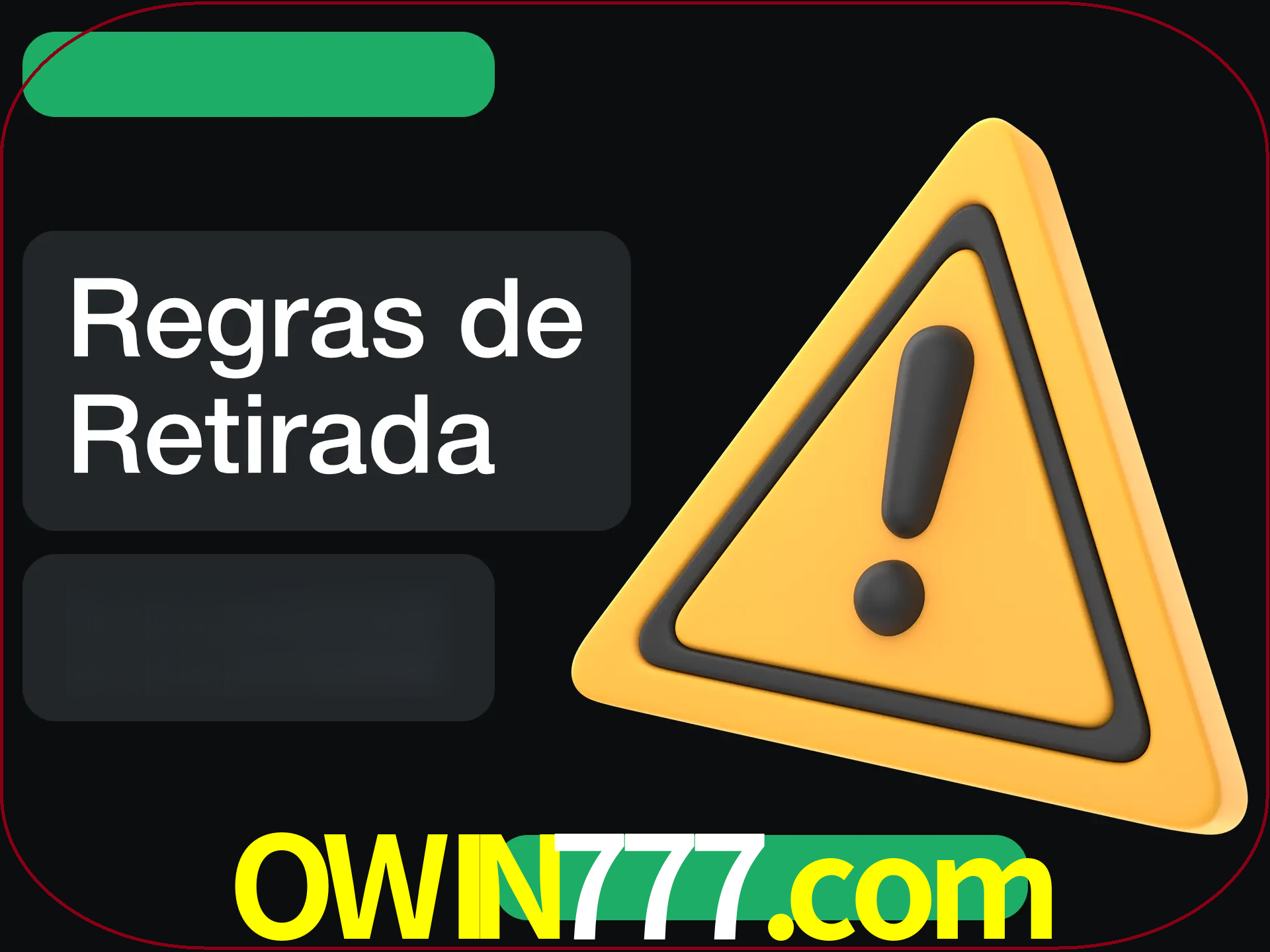 Leia as regras antes de fazer primeiro comdawal.